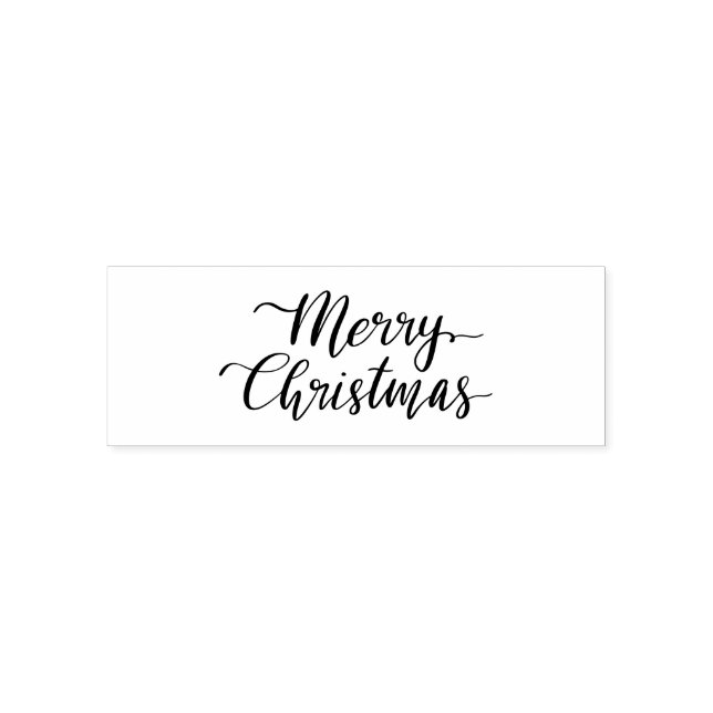 Merry Christmas Casual Handwritten Script Self-inking Stamp (Design)