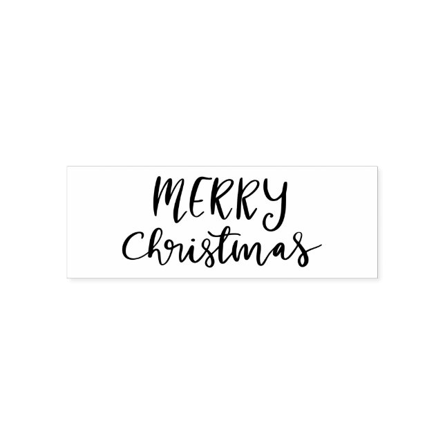 Merry Christmas Casual Handwritten Script Self-inking Stamp (Design)