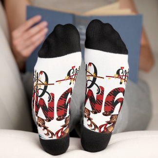 Merry Christmas Cat 2025 Socks