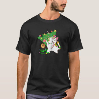 Merry Christmas Cat Funny Kitten Xmas Tree Lights  T-Shirt