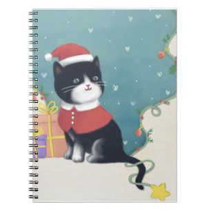Merry Christmas: Cat Illustration Art Notebook
