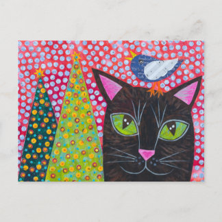 Merry Christmas Cat Postcard