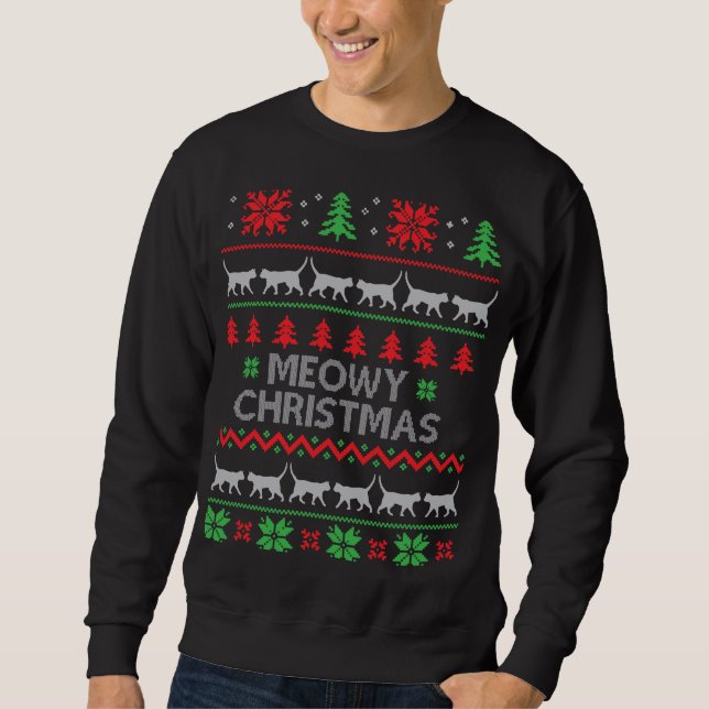 Merry Christmas (Cat style) Sweatshirt (Front)