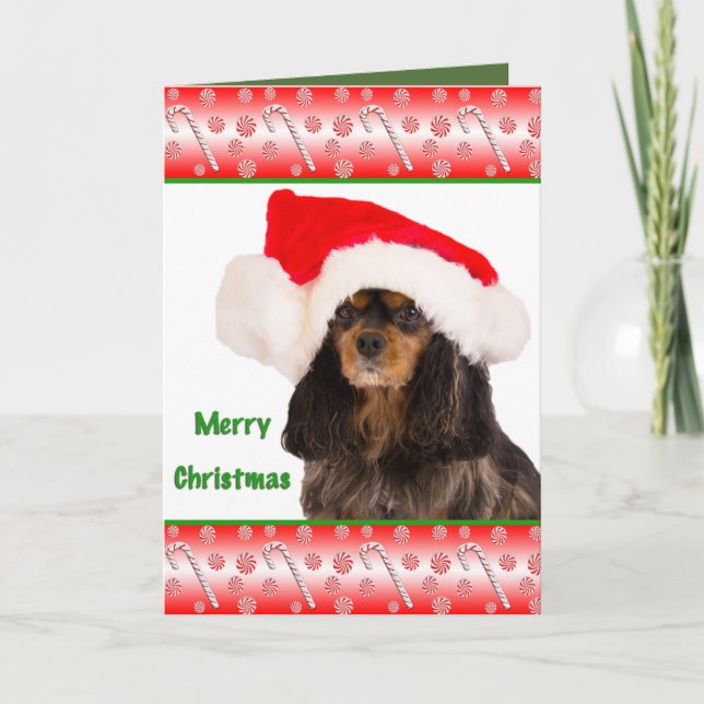 Merry Christmas Cavalier King Charles Card (Front)
