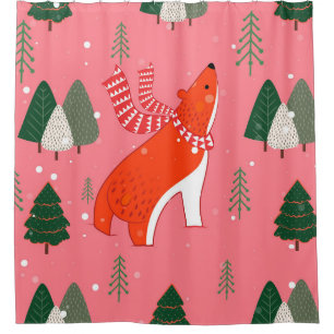 Merry Christmas Celebration and Happy New Year and Shower Curtain