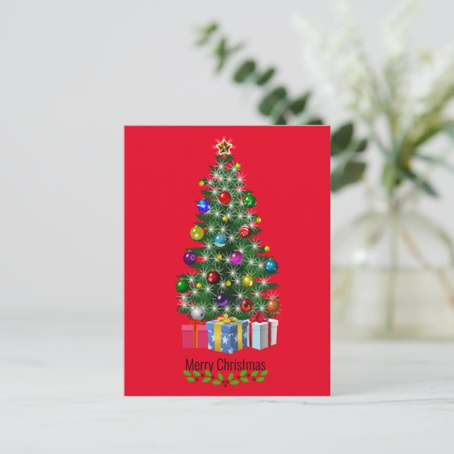 Merry Christmas Celebration Postcard (Standing Front)