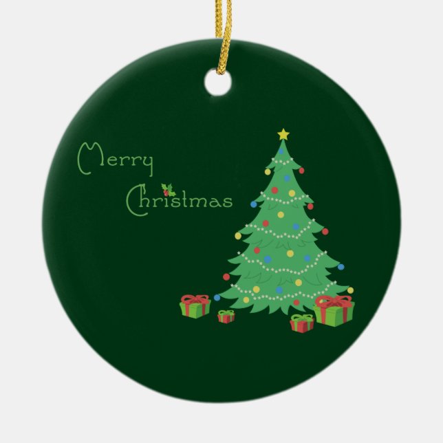 Merry Christmas Ceramic Ornament (Front)