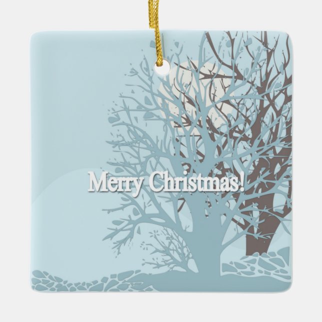 Merry Christmas! Ceramic Ornament (Front)