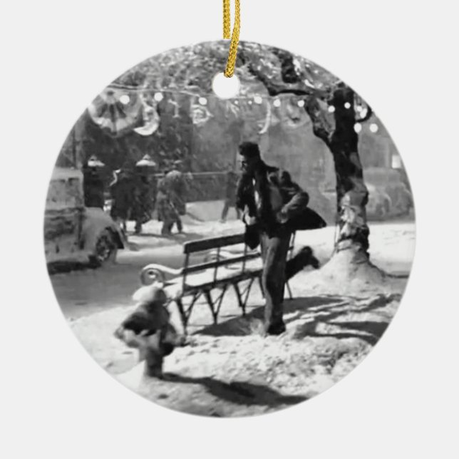 Merry Christmas Ceramic Tree Decoration (Front)