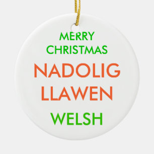 MERRY CHRISTMAS, CERAMIC TREE DECORATION