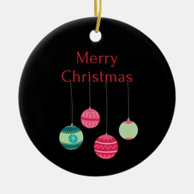 merry christmas ceramic tree decoration (Front)