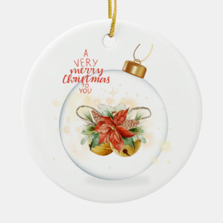 Merry Christmas Ceramic Tree Decoration