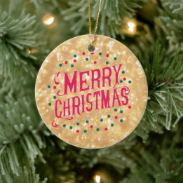 Merry Christmas Ceramic Tree Decoration