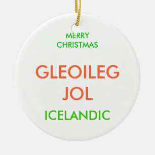 MERRY CHRISTMAS, CERAMIC TREE DECORATION