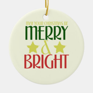 Merry Christmas Ceramic Tree Decoration