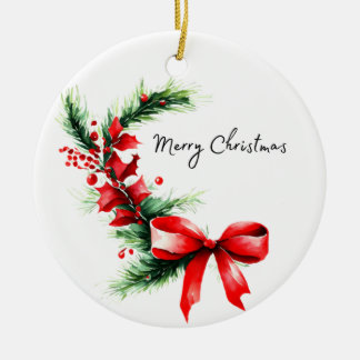 Merry Christmas Ceramic Tree Decoration