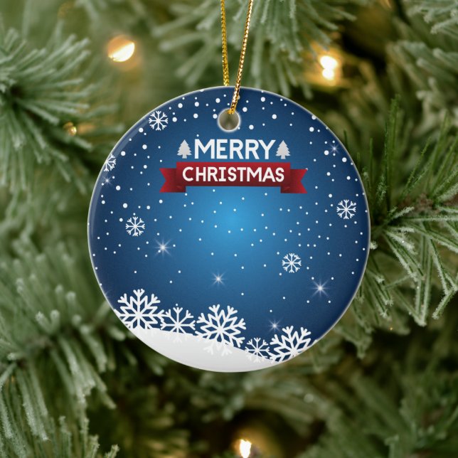Merry Christmas Ceramic Tree Decoration (Tree)