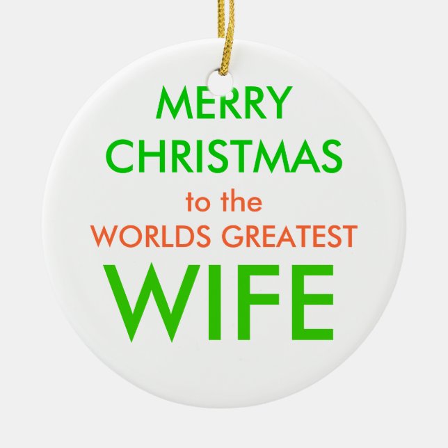 MERRY CHRISTMAS, CERAMIC TREE DECORATION (Front)