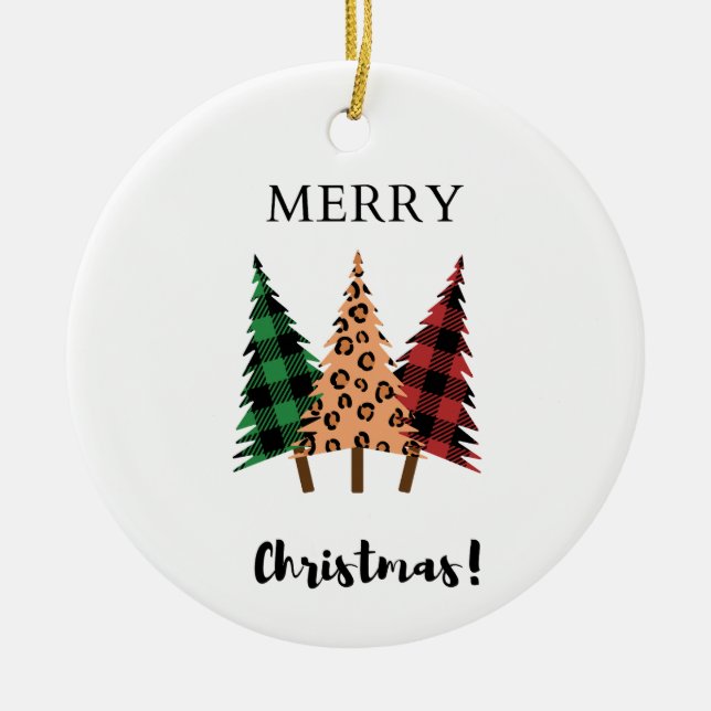 merry christmas ceramic tree decoration (Front)