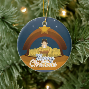 Merry Christmas Ceramic Tree Decoration