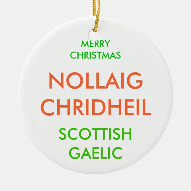 MERRY CHRISTMAS, CERAMIC TREE DECORATION (Front)