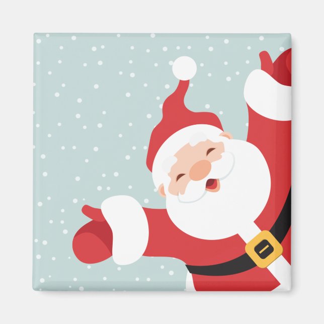 Merry Christmas Cheerful Santa | Magnet (Front)