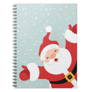 Merry Christmas Cheerful Santa Notebook
