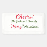 merry christmas cheers add family name text photo