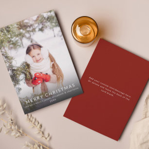 Merry Christmas Chic Family Photo   Christmas Card