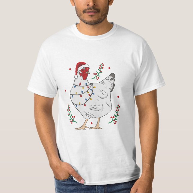 Merry Christmas Chicken T-Shirt (Front)