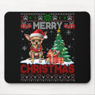 Merry Christmas Chihuahua Dog Lover Family Ugly Xm Mouse Pad