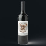 Merry Christmas Chihuahua Reindeer Dog Wine Label<br><div class="desc">Cute illustrations of Chihuahua dogs dress up for Christmas. Perfect for pet lovers and dog parents during the holiday season.</div>