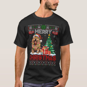 Merry Christmas Chow Chow Dog Lover Family Ugly Xm T-Shirt