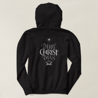 Merry Christmas Christ God Christian Chalk Jesus Hoodie