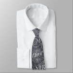 Merry Christmas Christian Calligraphy Chalkboard Tie<br><div class="desc">We say 'Merry Christmas' very often during the season, but sometimes we tend to forget where this greeting actually originates from. Here is a wonderfully elegant piece of custom hand lettering in the fashionable chalkboard look to give a gentle nudge back into the direction of Jesus. Professional calligraphy by Ivan...</div>