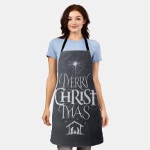 Merry CHRISTmas Christian Chalkboard Calligraphy