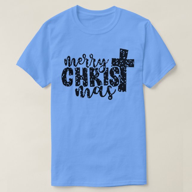 Merry Christmas Christian Cross Family Pyjamas  T-Shirt (Design Front)