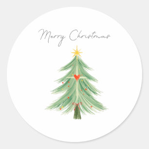 Merry Christmas Christian Faith Cross Holiday Jesu Classic Round Sticker