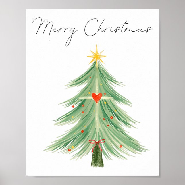 Merry Christmas Christian Faith Cross Holiday Jesu Poster (Front)