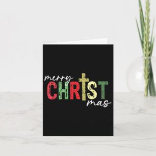 Merry Christmas Christian Jesus Cross Faith Religi Card