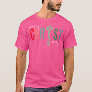 Merry Christmas Christian Jesus Cross Faith Religi T-Shirt