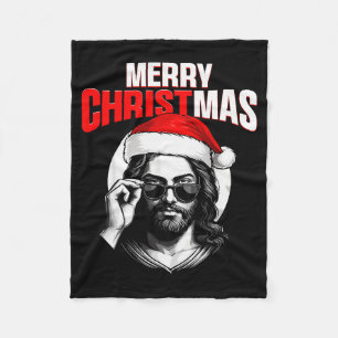 Merry Christmas Christian Jesus Pajamas Pjs Xmas M Fleece Blanket
