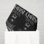 Merry CHRISTmas Christian Religious Black Chalk Tissue Paper<br><div class="desc">We say 'Merry Christmas' but often we forget the origin of the words. This original hand lettering uses its unique design to tell the story simply and elegantly in the fashionable and fun chalkboard look. Show your CHRISTmas spirit. Find this piece of designed lettering on other products - just check...</div>
