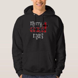 Merry Christmas  Christians  Buffalo Plaid Pyjamas Hoodie
