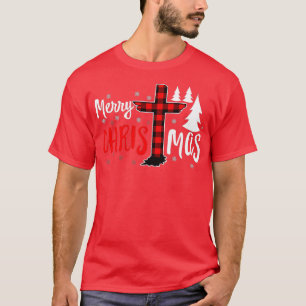 Merry Christmas Christians Buffalo Plaid T-Shirt