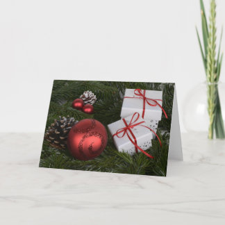 Merry christmas,Christmas balls Holiday Card