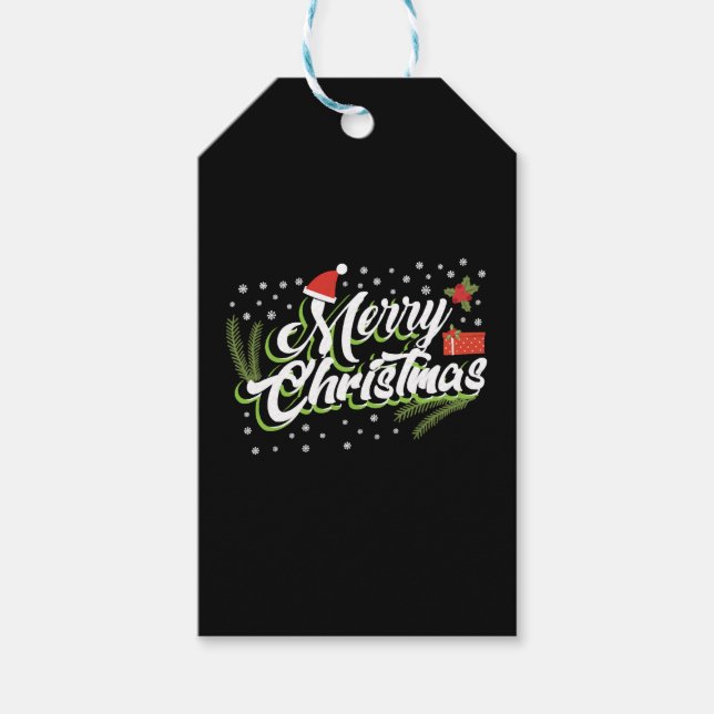 Merry Christmas - Christmas design Gift Tags (Front)
