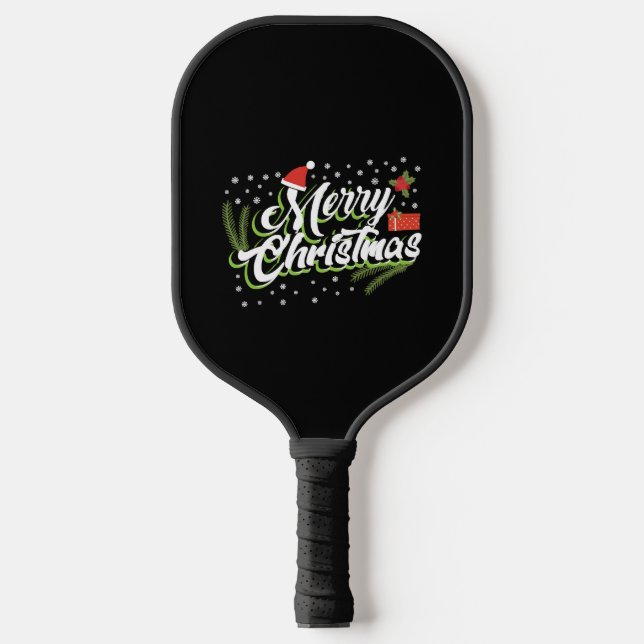 Merry Christmas - Christmas design Pickleball Paddle (Front)