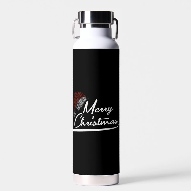 Merry Christmas  Christmas Present Santa Claus Water Bottle (Front)