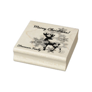 Merry Christmas, Christmas Rubber Stamp